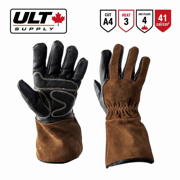 ULT Supply Gants de soudeur en cuir renforcé (usage intensif)