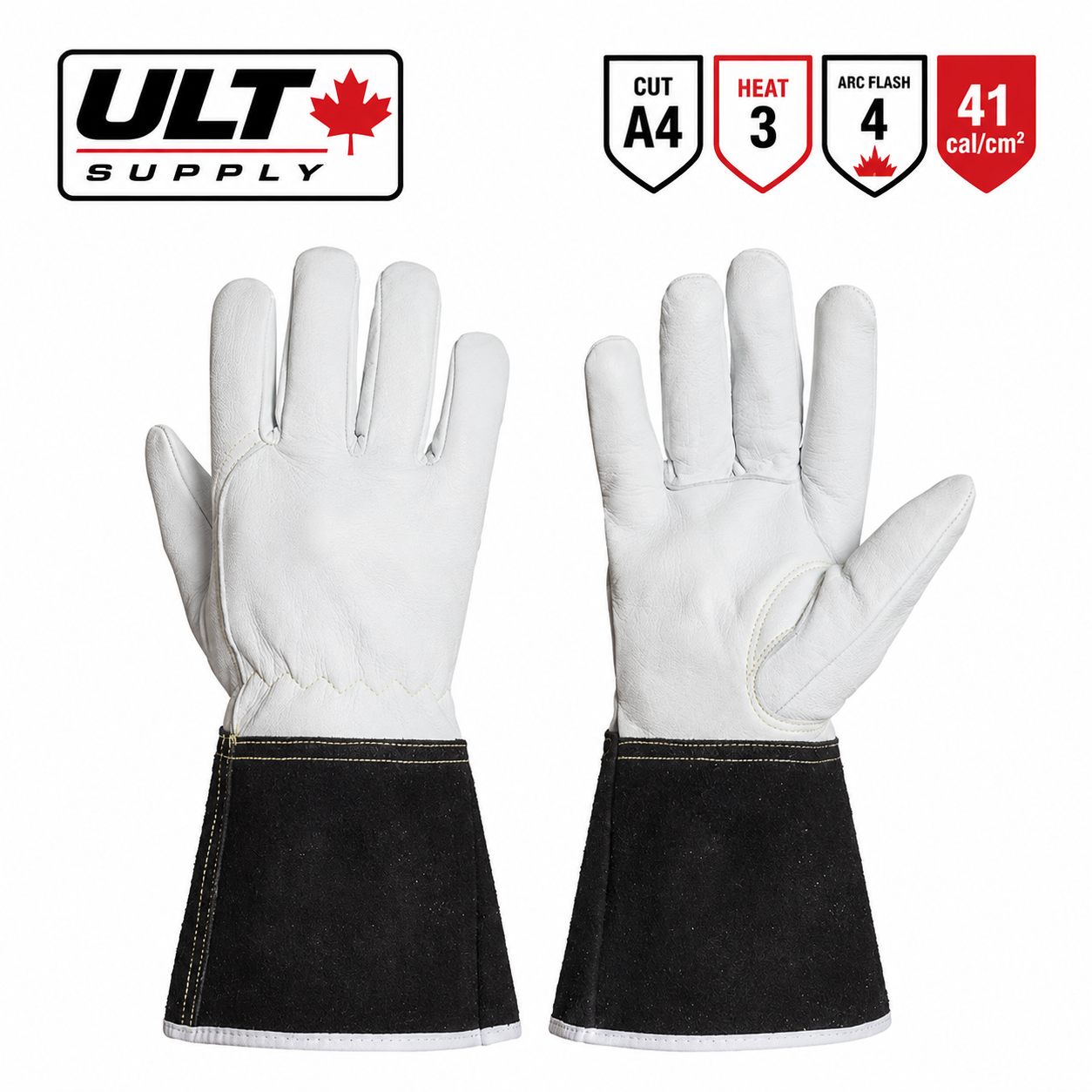 ULT Supply Gants de soudeur en cuir (premium)
